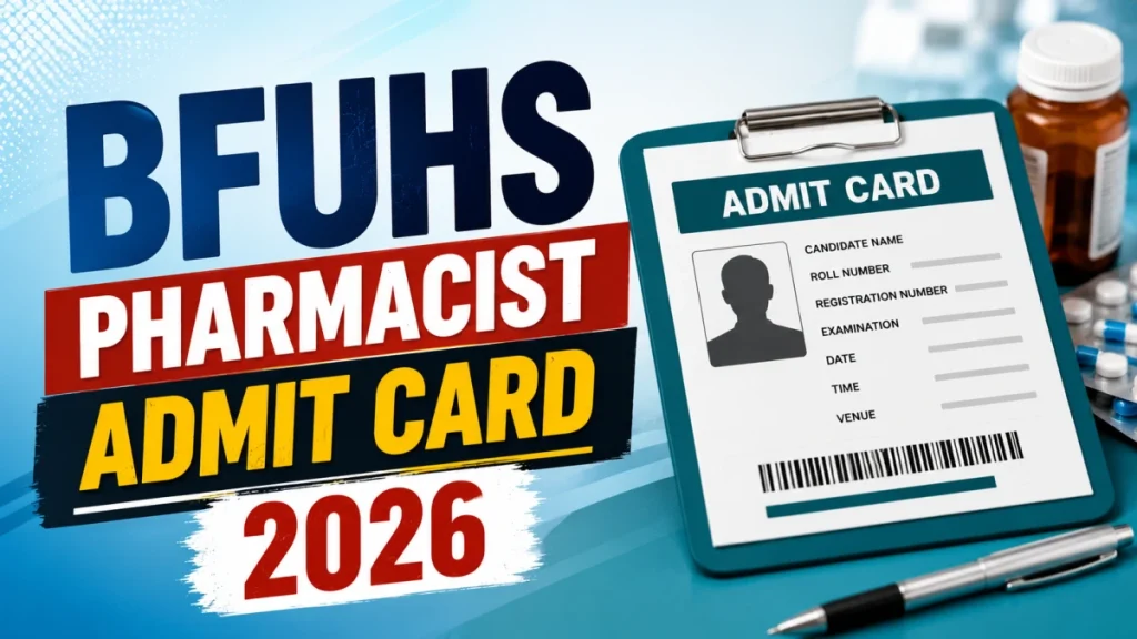 BFUHS Pharmacist Admit Card 2026 - Download Link, Exam Date » Sarkari Officer BFUHS Pharmacist Admit Card 2026 - Download Link, Exam Date