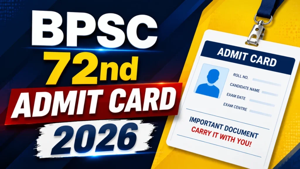 BPSC 72nd Admit Card 2026 - Expected Release Date, Download Link @ bpsc.bihar.gov.in » Sarkari Officer BPSC 72nd Admit Card 2026 - Expected Release Date, Download Link @ bpsc.bihar.gov.in