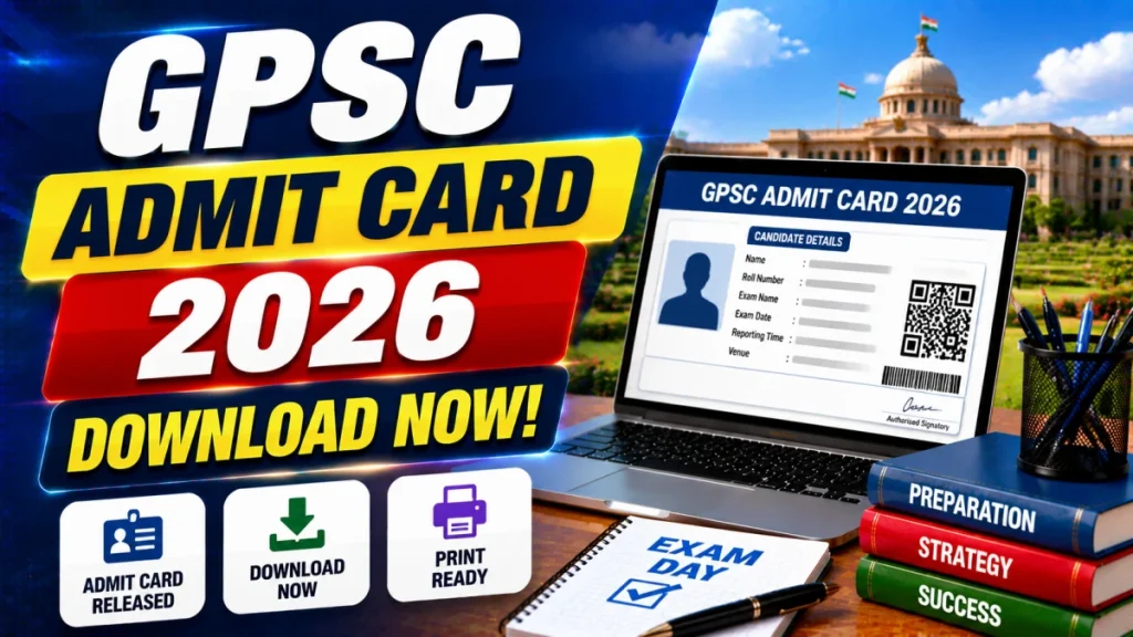 GPSC Administrative & Civil Service Admit Card 2026 Out - Download Hall Ticket at gpsc.gujarat.gov.in