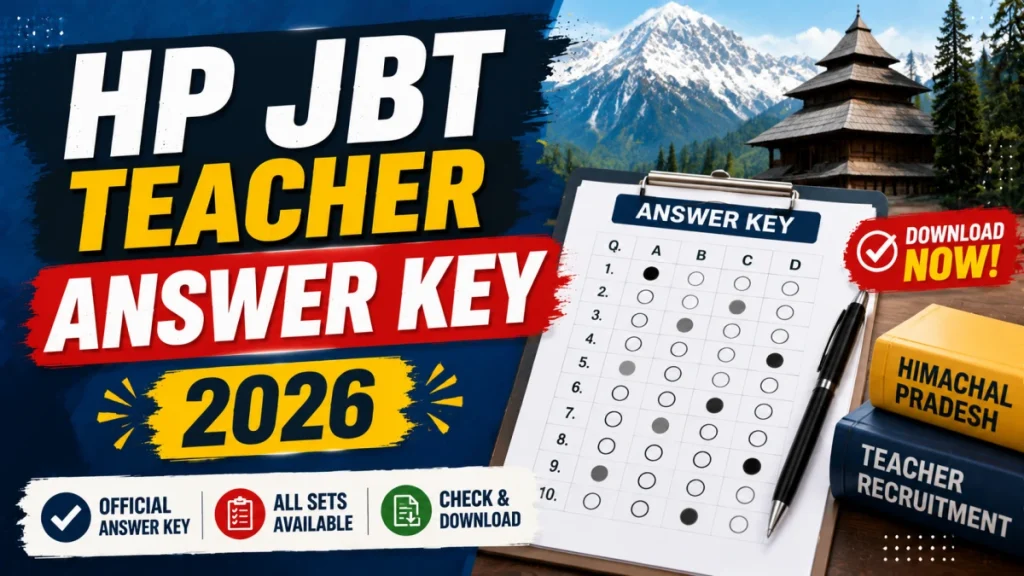 hp-jbt-teacher-answer-key-2026-post-code-26015 » Sarkari Officer HP JBT Teacher Answer Key 2026 (Post Code 26015) - Direct Link, Dates & How to Raise It