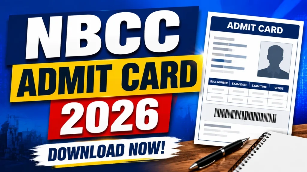 NBCC Admit Card 2026 Released - Download NBCC JE, Senior Project Executive & Manager Hall Ticket for 25th July CBT » Sarkari Officer NBCC Admit Card 2026 Released - Download NBCC JE, Senior Project Executive & Manager Hall Ticket for 25th July CBT
