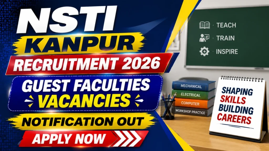 NSTI Kanpur Guest Faculties Recruitment 2026 Notification Out - Apply Offline