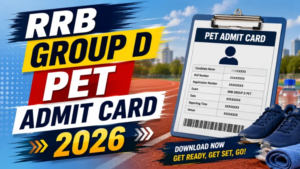 RRB Group D PET Admit Card 2026 - Check Zone-Wise PET Dates and Download Link » Sarkari Officer RRB Group D PET Admit Card 2026 - Check Zone-Wise PET Dates and Download Link
