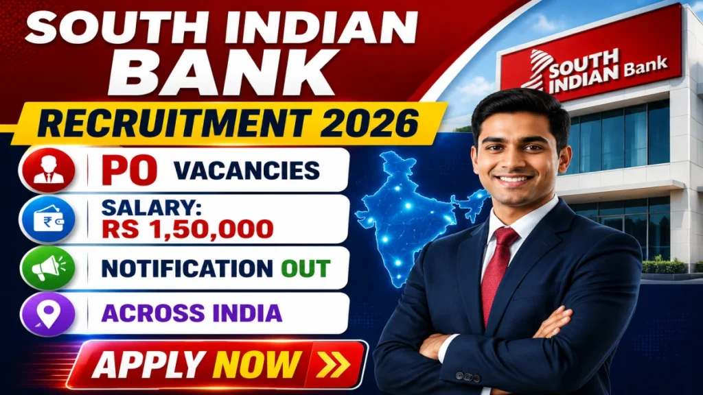 South Indian Bank PO Recruitment 2026 Notification Out, Apply Online Starts July 22
