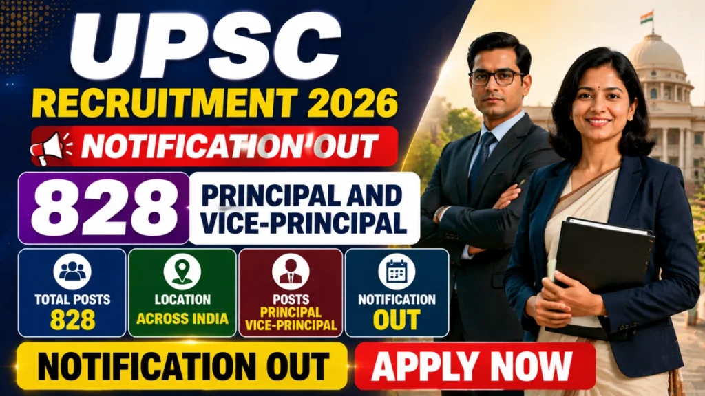 UPSC Principal and Vice-Principal Recruitment 2026 - 828 Posts, Apply Online