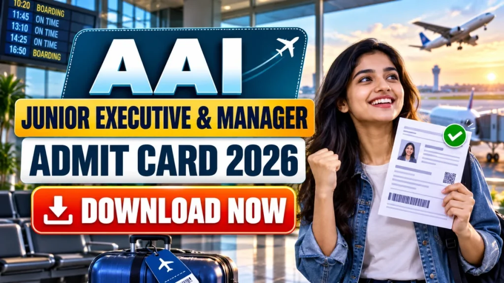 AAI Junior Executive Admit Card 2026 Out - Download CBT Hall Ticket at aai.aero AAI Junior Executive Admit Card 2026 Out - Download CBT Hall Ticket at aai.aero
