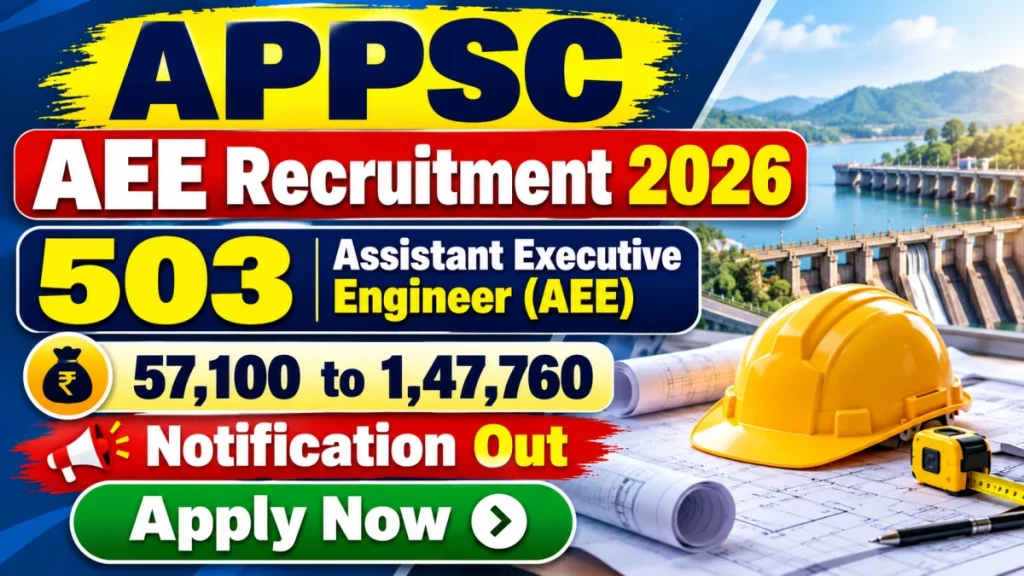 APPSC AEE Recruitment 2026 Notification Out - Apply Online for 503 Assistant Executive Engineer Posts