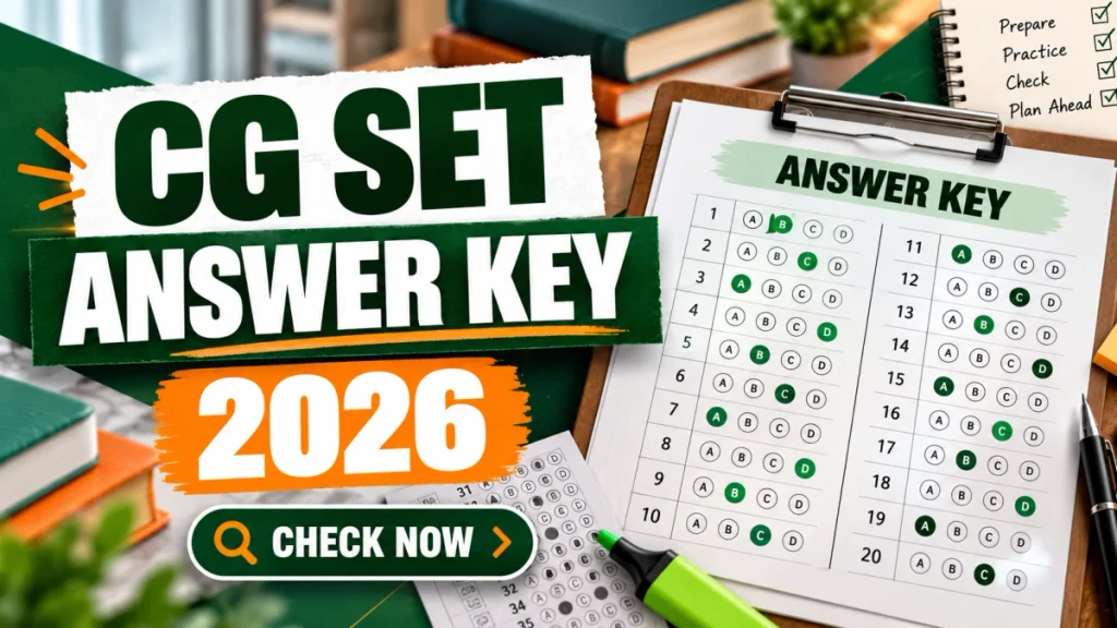 CG SET Answer Key 2026 Out - Download Chhattisgarh SET Model Answer Key PDF CG SET Answer Key 2026 Out - Download Chhattisgarh SET Model Answer Key PDF