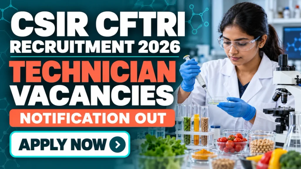 CSIR CFTRI to recruit 28 Technician Posts CSIR CFTRI Technician 28 Post Recruit