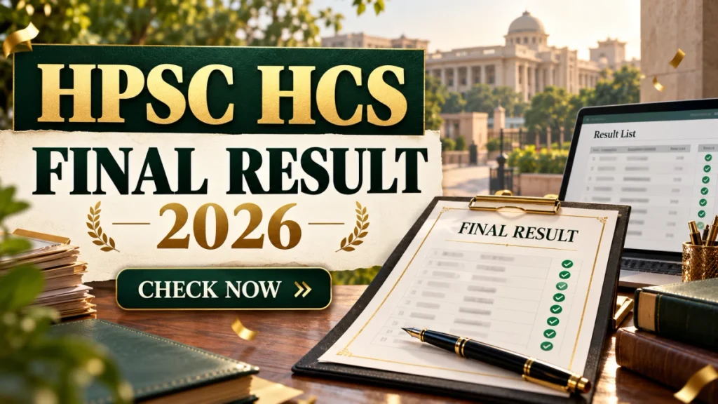 HPSC HCS Final Result 2026 Out - Check Interview Marks and Merit List PDF HPSC HCS Final Result 2026 Out - Check Interview Marks and Merit List PDF