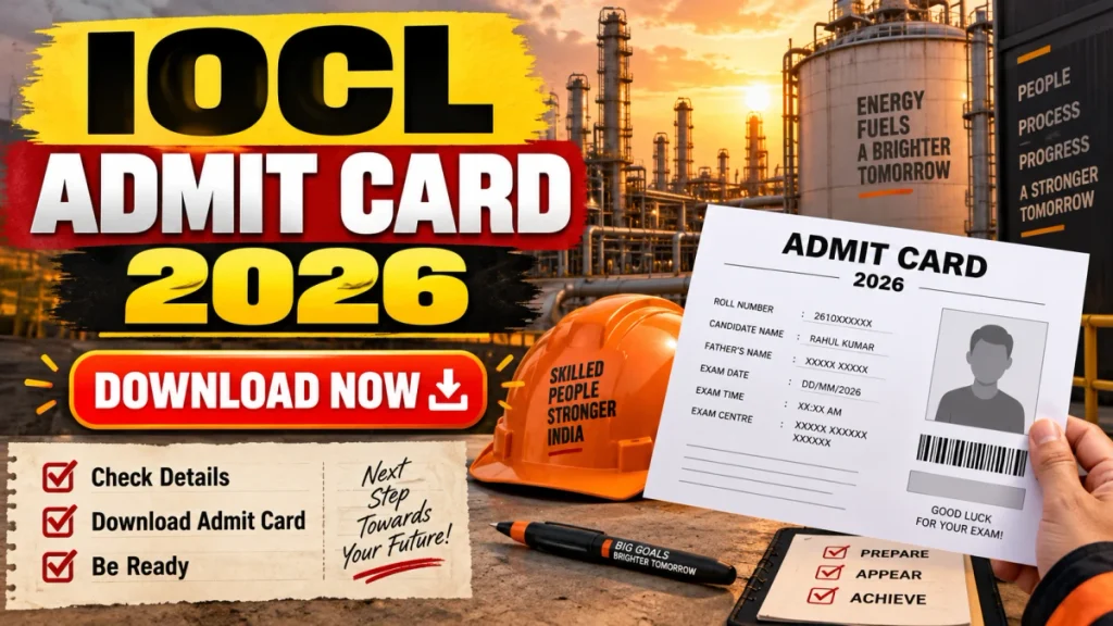 IOCL Executive Admit Card 2026 Released - Check CBT Scorecard at iocl.com IOCL Executive Admit Card 2026 Released - Check CBT Scorecard at iocl.com