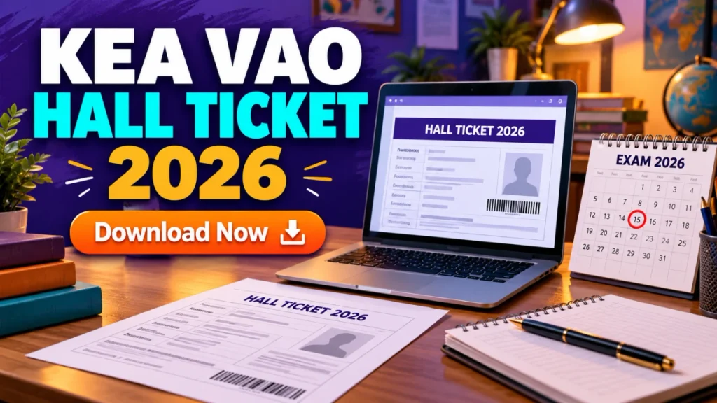 KEA VAO Hall Ticket 2026 Out - Download Kalyana Karnataka Cadre Admit Card at cetonline.karnataka.gov.in KEA VAO Hall Ticket 2026 Out Download