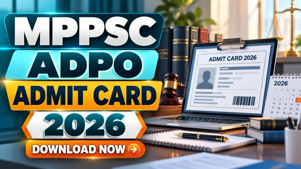 MPPSC ADPO Admit Card 2026 Out Today - Download Hall Ticket at mppsc.mp.gov.in MPPSC ADPO Admit Card