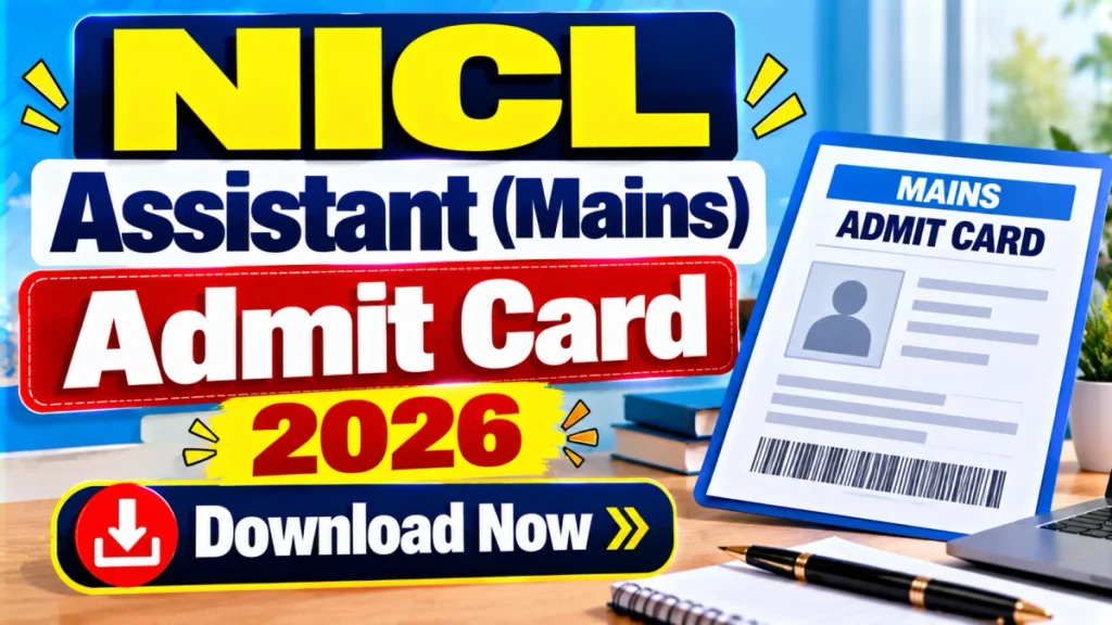 NICL Assistant Mains Admit Card 2026 Out - Download Phase 2 Call Letter at nationalinsurance.nic.co.in NICL Assistant Mains Admit Card 2026