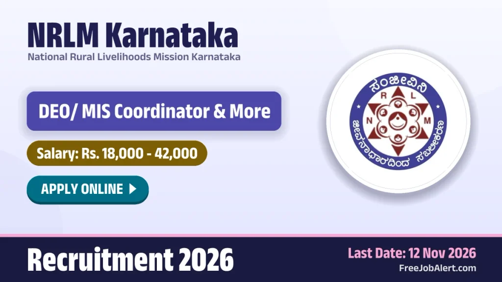NRLM Karnataka Recruitment 2026 – Apply Online for 32 DEO/ MIS Coordinator, Block Manager and More Posts NRLM Karnataka Recruitment 2026 Apply Online for 32 DEO/ MIS Coordinator, Block Manager and More Posts