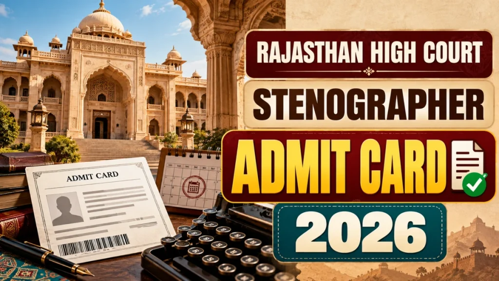 Rajasthan High Court Stenographer Admit Card 2026 - Download Hall Ticket at hcraj.nic.in Rajasthan High Court Stenographer Admit Card 2026 - Download Hall Ticket at hcraj.nic.in