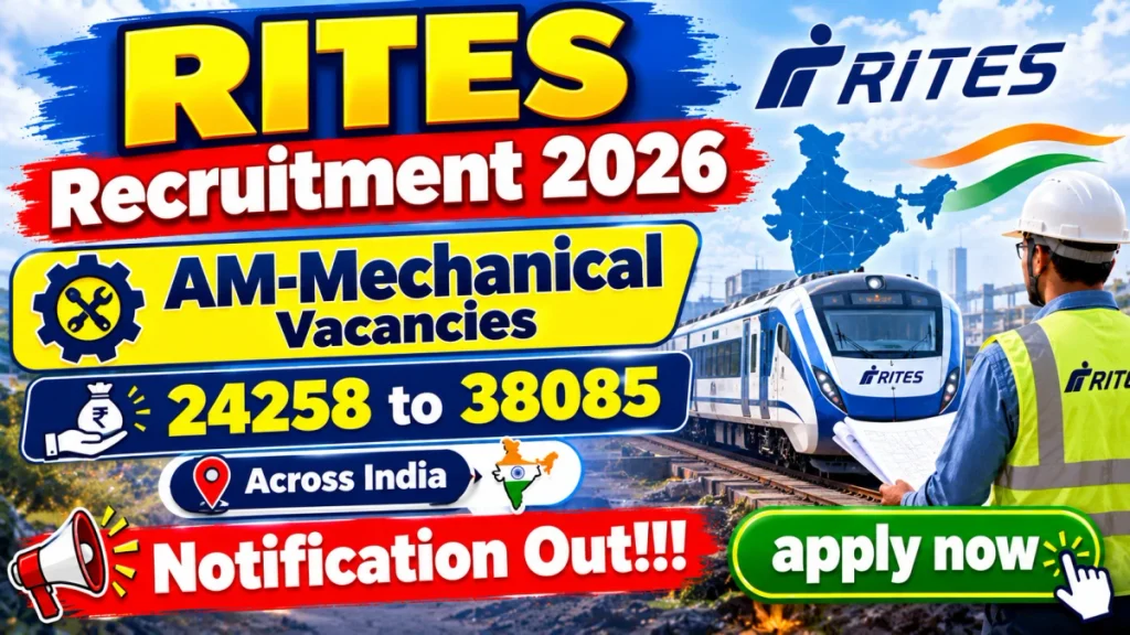 RITES AM Recruitment 2026 – Apply Online for 27 Assistant Manager Posts RITES AM Recruitment