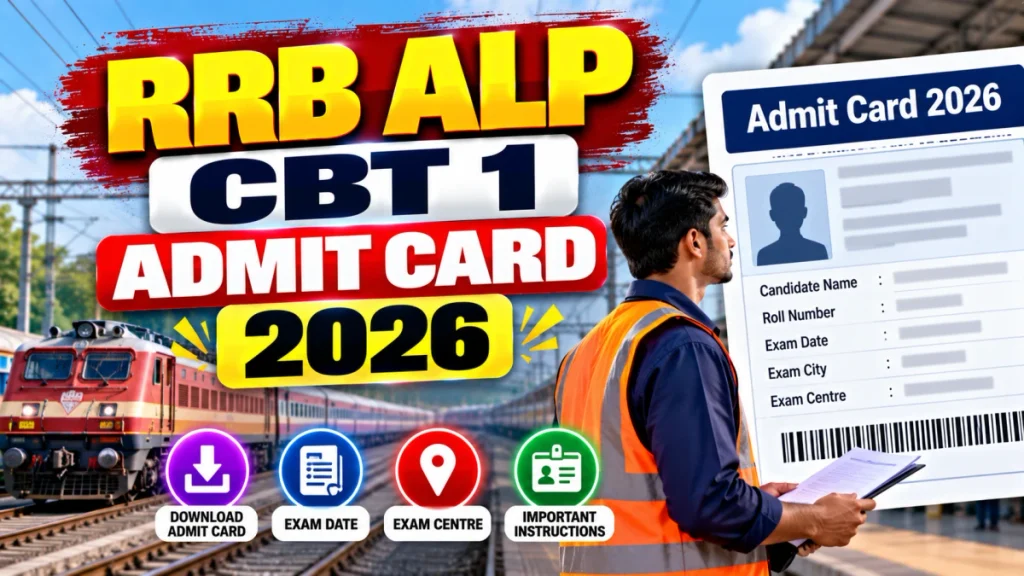 RRB ALP CBT 1 Admit Card 2026 Out - Download Assistant Loco Pilot Hall Ticket CEN 01/2026 RRB ALP CBT 1 Admit Card 2026 Out - Download Assistant Loco Pilot Hall Ticket CEN 01/2026