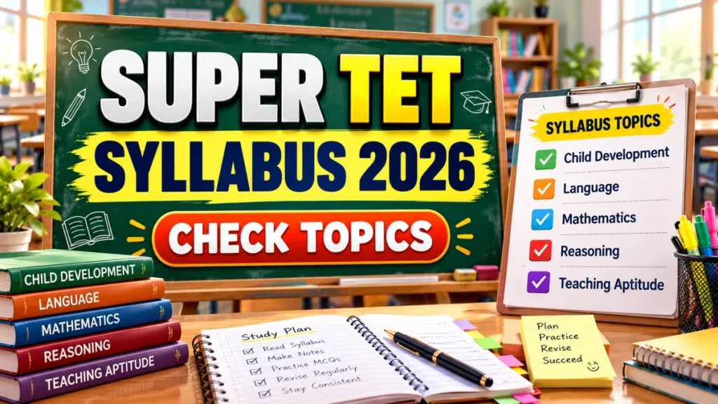 Super TET Syllabus 2026 - Download Primary & Upper Primary Exam Pattern PDF Super TET Syllabus 2026 - Download