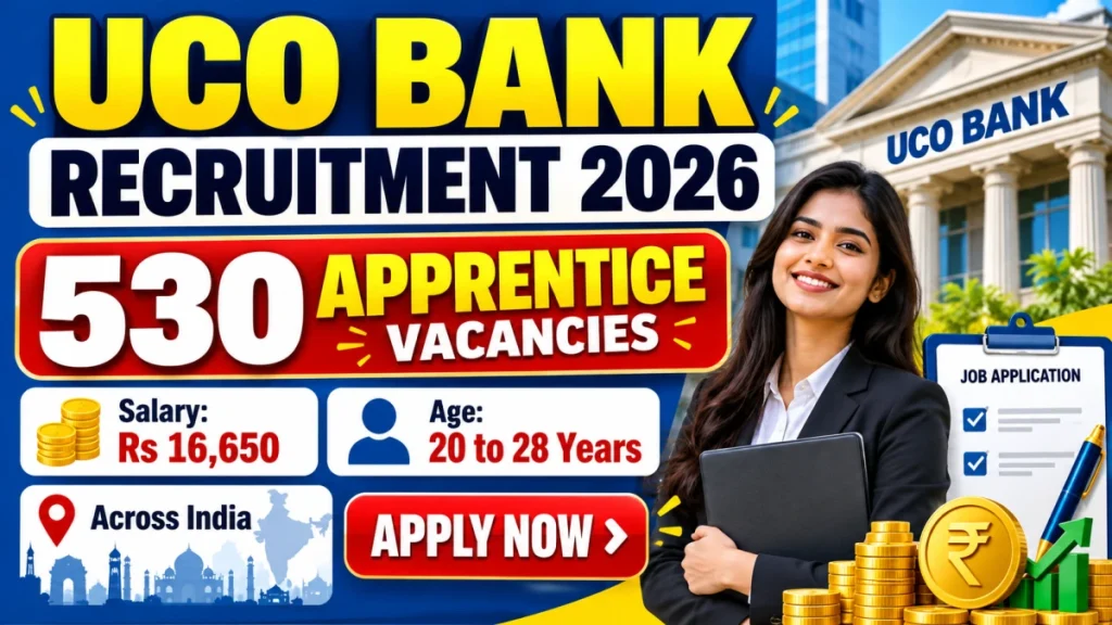 UCO Bank Apprentice Recruitment 2026 Notification Out - Apply Online for 530 Posts