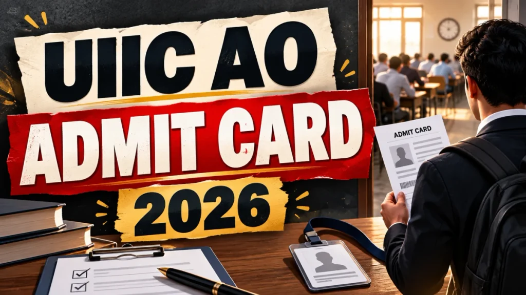 UIIC AO Admit Card 2026 - Download Generalist & Hindi Officer Hall Ticket UIIC AO Admit Card 2026 - Download Generalist & Hindi Officer Hall Ticket