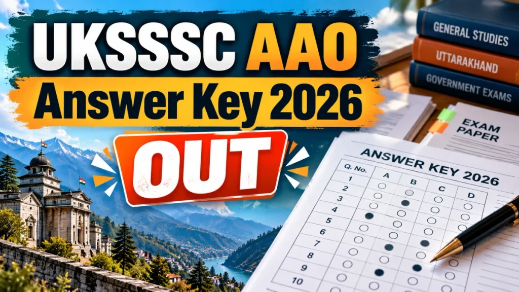 UKSSSC AAO Answer Key 2026 Out - Download Provisional Answer Key PDF for Sets A, B, C and D UKSSSC AAO Answer Key 2026 Out - Download Provisional Answer Key PDF for Sets A, B, C and D