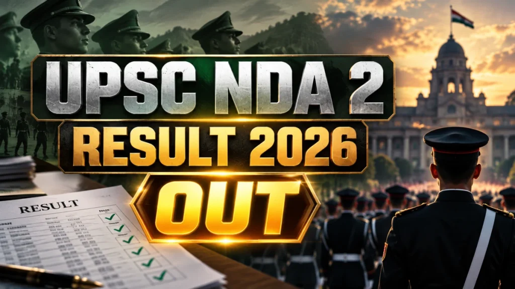 UPSC NDA 2 Result 2026 Out - Check Name Wise List & Roll Number PDF UPSC NDA 2 Result 2026 Out - Check Name Wise List & Roll Number PDF
