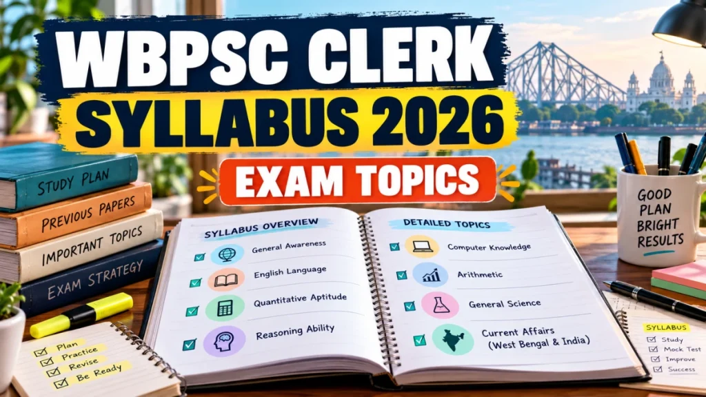 WBPSC Clerk Syllabus 2026 - Check Exam Pattern & Subject-Wise Syllabus WBPSC Clerk Syllabus 2026 - Check Exam Pattern & Subject-Wise Syllabus